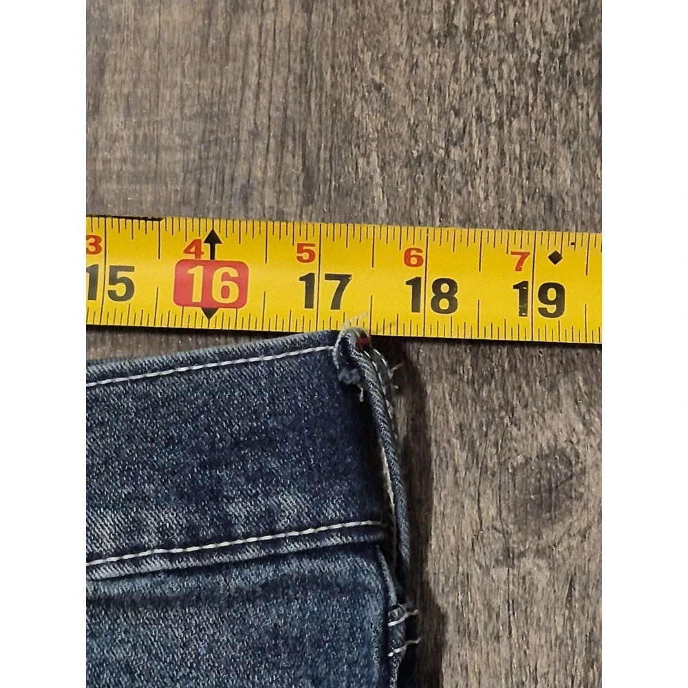 True Religion Ricky Relaxed Straight Jeans Medium Wash Men's 34x32 Blue Denim